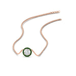 Load image into Gallery viewer, diamond-halo-classic-pendant-emerald-pendant-in-FD-PD10984GEMGR-0.50CT-NL-RG
