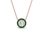 Load image into Gallery viewer, diamond-halo-classic-pendant-emerald-pendant-in-FD-PD10984GEMGR-0.50CT-NL-RG
