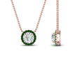 Load image into Gallery viewer, diamond-halo-classic-pendant-emerald-pendant-in-FD-PD10984GEMGR-0.50CT-NL-RG