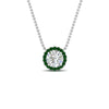 Load image into Gallery viewer, diamond-halo-classic-pendant-emerald-pendant-in-FD-PD10984GEMGR-0.50CT-NL-WG