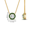 Load image into Gallery viewer, diamond-halo-classic-pendant-emerald-pendant-in-FD-PD10984GEMGR-0.50CT-NL-YG