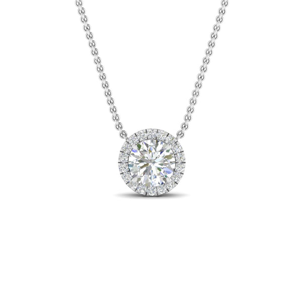 Classic+Round+Halo+Diamond+Pendant+In+Sterling+Silver-FDPD10984-0.50+CT-6