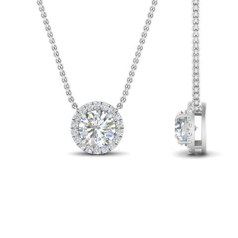 Classic+Round+Halo+Diamond+Pendant+In+Sterling+Silver-FDPD10984-0.50+CT-6