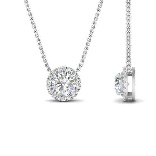 Classic+Round+Halo+Diamond+Pendant+In+Sterling+Silver-FDPD10984-0.50+CT-6