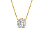 Load image into Gallery viewer, half-carat-halo-diamond-pendant-in-FD-PD10984-0.50CT-NL-YG
