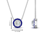 Load image into Gallery viewer, diamond-halo-classic-pendant-sapphire-pendant-in-FD-PD10984GSABL-0.50CT-NL-WG
