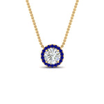 Load image into Gallery viewer, diamond-halo-classic-pendant-sapphire-pendant-in-FD-PD10984GSABL-0.50CT-NL-YG
