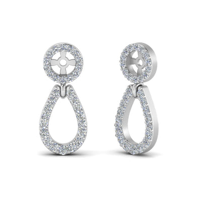 Halo And Pave Chandelier Earring Jackets