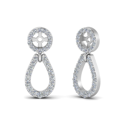 Halo And Pave Chandelier Earring Jackets