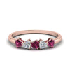 Load image into Gallery viewer, diamond-heart-5-stone-pink-sapphire-anniversary-ring-in-rose-gold-FD8899GSADRPI-NL-RG