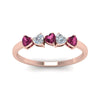 Load image into Gallery viewer, diamond-heart-5-stone-pink-sapphire-anniversary-ring-in-rose-gold-FD8899GSADRPI-NL-RG