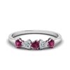 Load image into Gallery viewer, diamond-heart-5-stone-pink-sapphire-anniversary-ring-in-white-gold-FD8899GSADRPI-NL-WG
