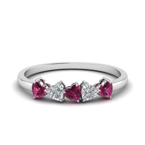 diamond-heart-5-stone-pink-sapphire-anniversary-ring-in-white-gold-FD8899GSADRPI-NL-WG