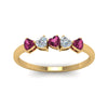 Load image into Gallery viewer, diamond-heart-5-stone-pink-sapphire-anniversary-ring-in-yellow-gold-FD8899GSADRPI-NL-YG