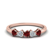 diamond-heart-5-stone-ruby-anniversary-ring-in-rose-gold-FD8899GRUDR-NL-RG
