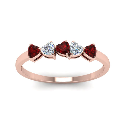 diamond-heart-5-stone-ruby-anniversary-ring-in-rose-gold-FD8899GRUDR-NL-RG