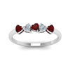 Load image into Gallery viewer, diamond-heart-5-stone-ruby-anniversary-ring-in-white-gold-FD8899GRUDR-NL-WG