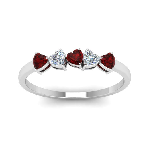 diamond-heart-5-stone-ruby-anniversary-ring-in-white-gold-FD8899GRUDR-NL-WG