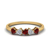 Load image into Gallery viewer, diamond-heart-5-stone-ruby-anniversary-ring-in-yellow-gold-FD8899GRUDR-NL-YG