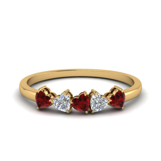 diamond-heart-5-stone-ruby-anniversary-ring-in-yellow-gold-FD8899GRUDR-NL-YG