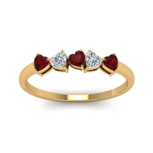 diamond-heart-5-stone-ruby-anniversary-ring-in-yellow-gold-FD8899GRUDR-NL-YG