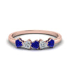 Load image into Gallery viewer, diamond-heart-5-stone-sapphire-anniversary-ring-in-rose-gold-FD8899GSABL-NL-RG
