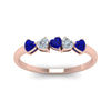 Load image into Gallery viewer, diamond-heart-5-stone-sapphire-anniversary-ring-in-rose-gold-FD8899GSABL-NL-RG
