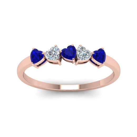 diamond-heart-5-stone-sapphire-anniversary-ring-in-rose-gold-FD8899GSABL-NL-RG