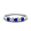 Load image into Gallery viewer, diamond-heart-5-stone-sapphire-anniversary-ring-in-white-gold-FD8899GSABL-NL-WG