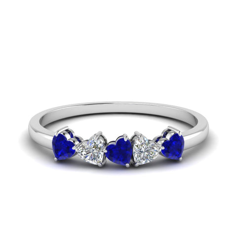 diamond-heart-5-stone-sapphire-anniversary-ring-in-white-gold-FD8899GSABL-NL-WG