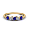 Load image into Gallery viewer, diamond-heart-5-stone-sapphire-anniversary-ring-in-yellow-gold-FD8899GSABL-NL-YG