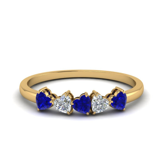 diamond-heart-5-stone-sapphire-anniversary-ring-in-yellow-gold-FD8899GSABL-NL-YG