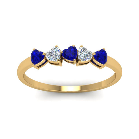 diamond-heart-5-stone-sapphire-anniversary-ring-in-yellow-gold-FD8899GSABL-NL-YG