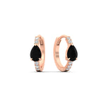 Load image into Gallery viewer, diamond-huggies-with-large-pear-black-diamond-center-in-rose-gold-fdear11703gblackangle1-nl-rg.jpg