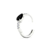 Load image into Gallery viewer, diamond-huggies-with-large-pear-black-diamond-center-in-white-gold-fdear11703gblackangle5-nl-wg.jpg