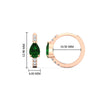 Load image into Gallery viewer, diamond-huggies-with-large-pear-emerald-center-in-rose-gold-fdear11703gemgrangle2-nl-rg-hw.jpg