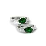 Load image into Gallery viewer, diamond-huggies-with-large-pear-emerald-center-in-white-gold-fdear11703gemgrangle4-nl-wg.jpg