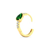 Load image into Gallery viewer, diamond-huggies-with-large-pear-emerald-center-in-yellow-gold-fdear11703gemgrangle5-nl-yg.jpg