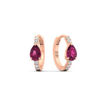 Load image into Gallery viewer, diamond-huggies-with-large-pear-pink-sapphire-center-in-rose-gold-fdear11703gsadrpiangle1-nl-rg.jpg