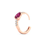 Load image into Gallery viewer, diamond-huggies-with-large-pear-pink-sapphire-center-in-rose-gold-fdear11703gsadrpiangle5-nl-rg.jpg