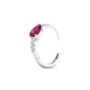 Load image into Gallery viewer, diamond-huggies-with-large-pear-pink-sapphire-center-in-white-gold-fdear11703gsadrpiangle5-nl-wg.jpg