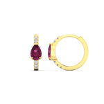 Load image into Gallery viewer, diamond-huggies-with-large-pear-pink-sapphire-center-in-yellow-gold-fdear11703gsadrpiangle2-nl-yg.jpg