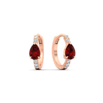 Load image into Gallery viewer, diamond-huggies-with-large-pear-ruby-center-in-rose-gold-fdear11703grudrangle1-nl-rg.jpg