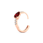 Load image into Gallery viewer, diamond-huggies-with-large-pear-ruby-center-in-rose-gold-fdear11703grudrangle5-nl-rg.jpg