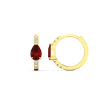 Load image into Gallery viewer, diamond-huggies-with-large-pear-ruby-center-in-yellow-gold-fdear11703grudrangle2-nl-yg.jpg
