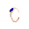Load image into Gallery viewer, diamond-huggies-with-large-pear-sapphire-center-in-rose-gold-fdear11703gsablangle5-nl-rg.jpg