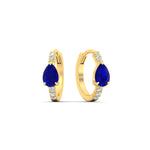 Load image into Gallery viewer, diamond-huggies-with-large-pear-sapphire-center-in-yellow-gold-fdear11703gsablangle1-nl-yg.jpg