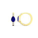 Load image into Gallery viewer, diamond-huggies-with-large-pear-sapphire-center-in-yellow-gold-fdear11703gsablangle2-nl-yg.jpg