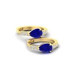 Load image into Gallery viewer, diamond-huggies-with-large-pear-sapphire-center-in-yellow-gold-fdear11703gsablangle4-nl-yg.jpg