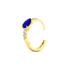 Load image into Gallery viewer, diamond-huggies-with-large-pear-sapphire-center-in-yellow-gold-fdear11703gsablangle5-nl-yg.jpg